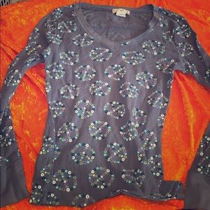 🖤Floral Peace Sign OP Thermal